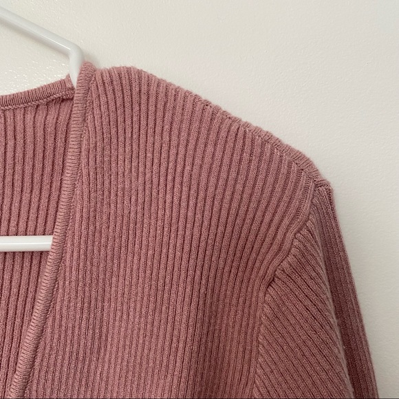 Moon & Madison Pink Tie Front Knit Cardigan and Tank Top - Picture 4 of 9